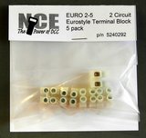 Terminal Block, 2-Wire Euro Style, 14-24AWG (5-Pack) - Click Image to Close