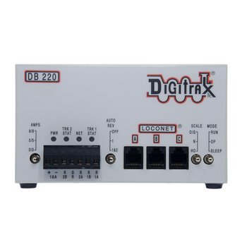 Digitrax DB220 Dual 3/5/8 Amp AutoReversing DCC Booster - Click Image to Close