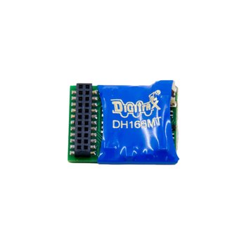 Digitrax, DH166MT Mobile Decoder with 21MTC interface - Click Image to Close