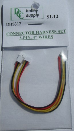 Harness Set, 3-Pin Connector, 4" Wires (Red/Black/Yellow) - Click Image to Close