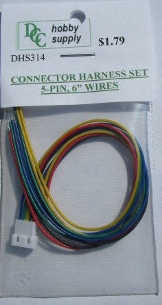 Harness Set, 5-Pin Connector, 6" Wires (Red/Black/Green/Blue) - Click Image to Close