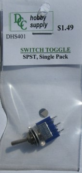 Switch, Toggle, On/Off SPST - Click Image to Close
