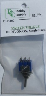 Switch, Toggle, On/Off/On DPDT