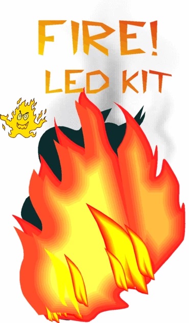 Fire LED Kit, 1.8mm, 7-19volt AC/DC/DCC, Evans Designs - Click Image to Close