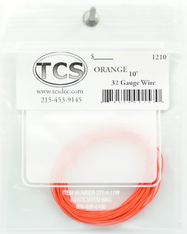 Orange 32 Gauge Decoder Wire 20' - Click Image to Close