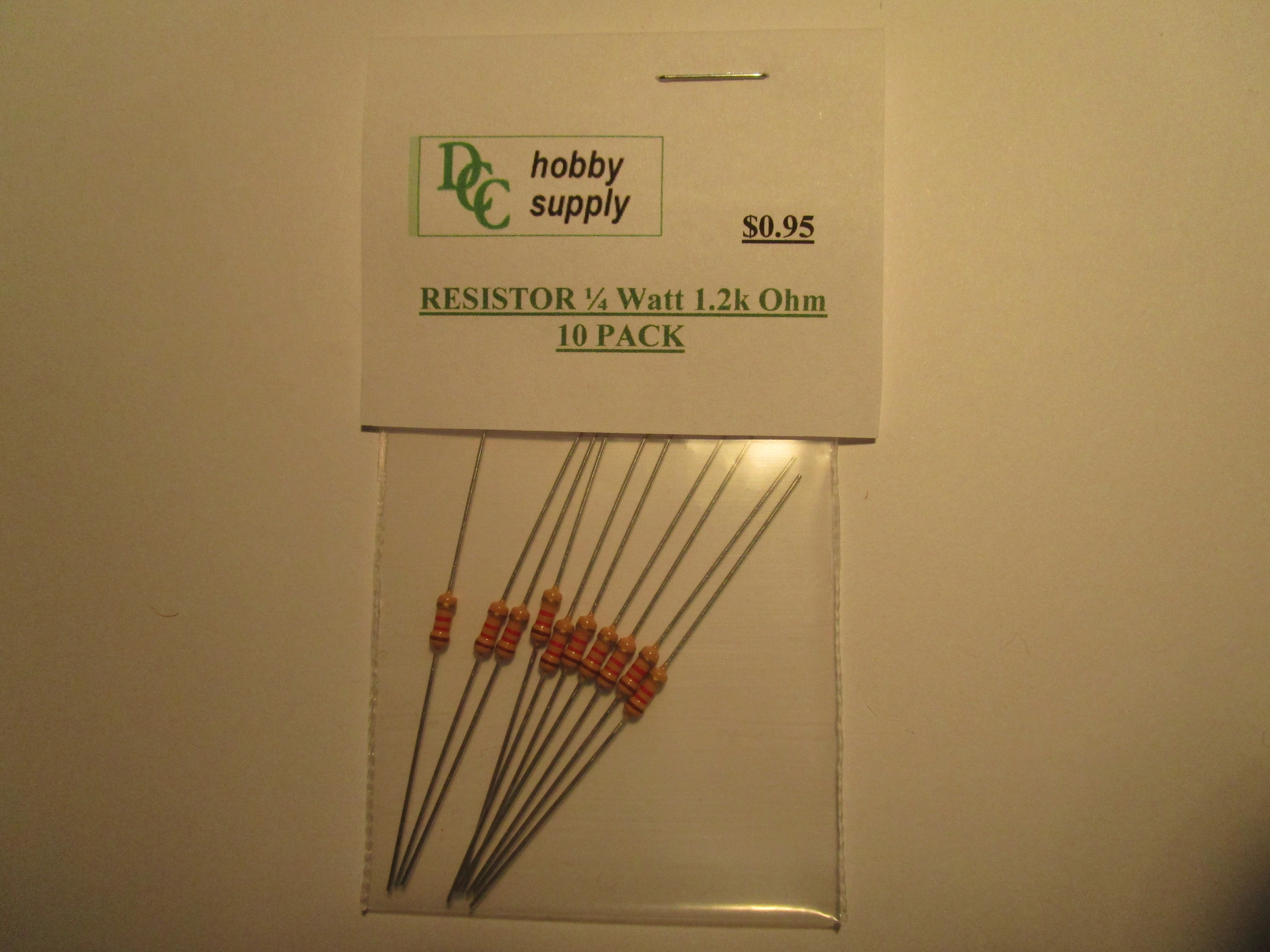 Resistor, 1/4 watt 1,200 Ohm (10 pack) - Click Image to Close