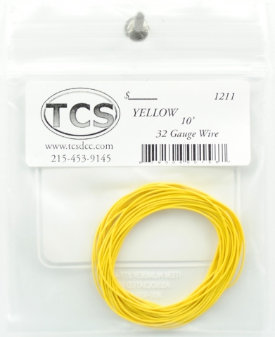 Yellow 32 Gauge Decoder Wire 10' - Click Image to Close