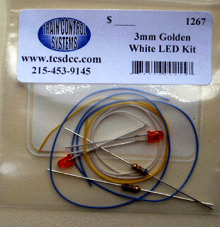LED 3mm Golden White Kit with Resistors - Click Image to Close
