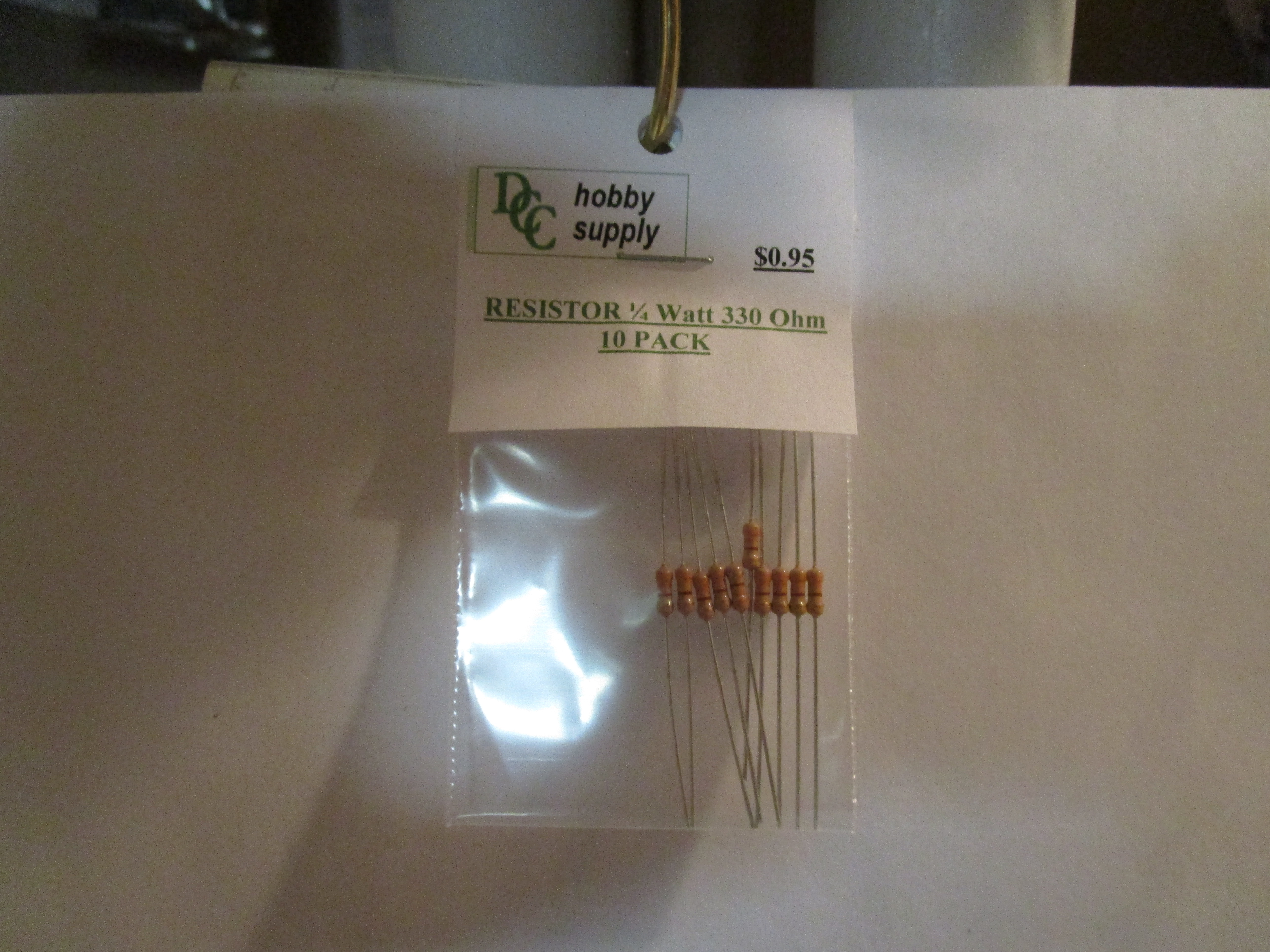 Resistor, 1/4 watt 330 Ohm (10 pack) - Click Image to Close