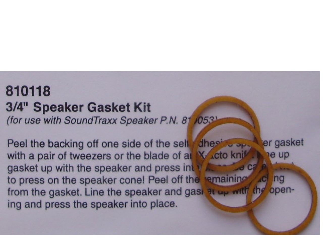 SoundTraxx 1 Inch Speaker Gasket Kit (Pkg. of 4) - Click Image to Close