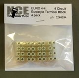 Terminal Block, 4-Wire Euro Style, 14-24AWG (4-Pack)