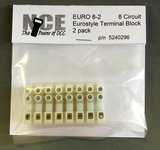 Terminal Block, 8-Wire Euro Style, 14-24AWG (2-Pack)