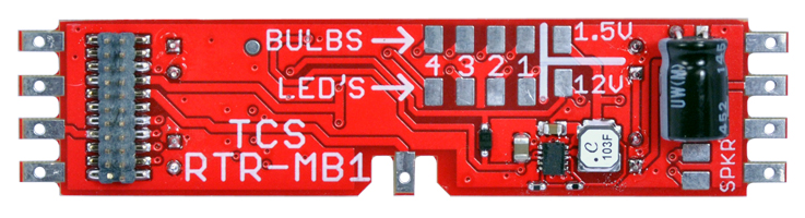 TCS 1616 GEN-MB1 Motherboard Para Athearn-mantener viva 21 Pin modelrrsupply 